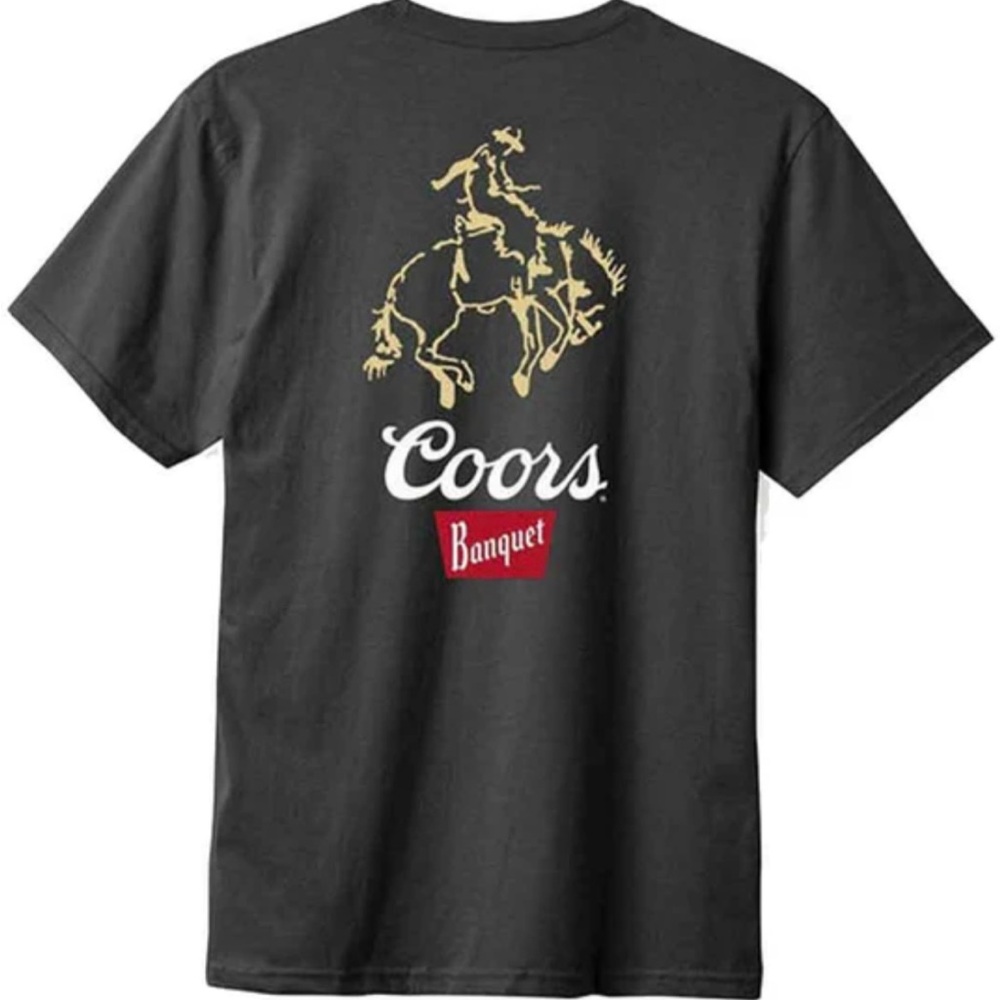 NWT - Brixton Black Short Sleeve Tee with Coors Logo